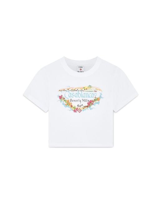 Casablanca Paris White T-Shirt Court Los Angeles Store