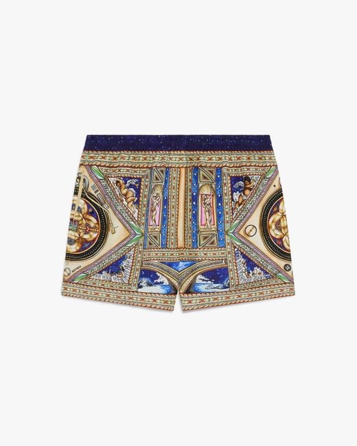 Casablanca Paris White Take Me To Church Silk Shorts, By