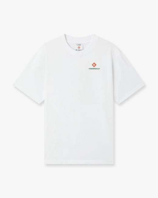 Casablanca Paris White Sport Type Short Sleeve T-Shirt, By for men