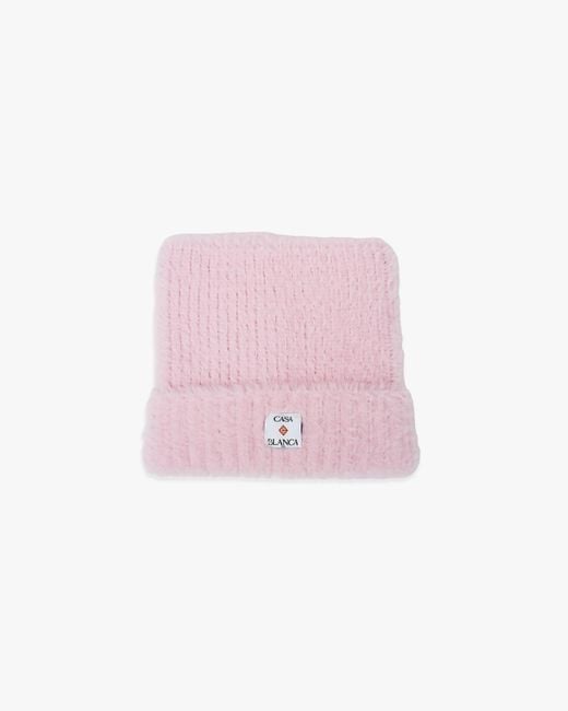 Casablanca Paris Pink Fluffy Square Beanie By for men