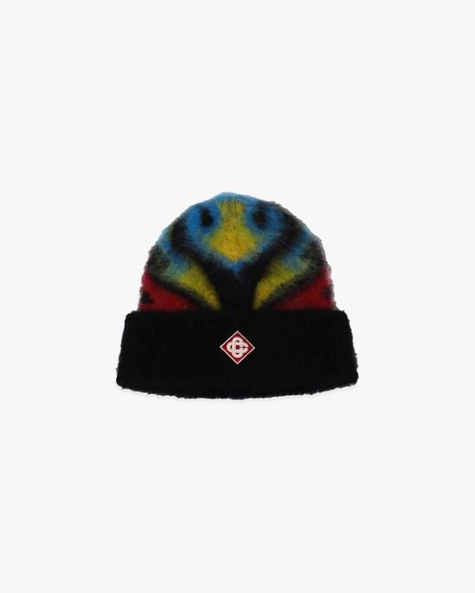 Casablanca Paris Black Mohair Flame Laurel Beanie By for men