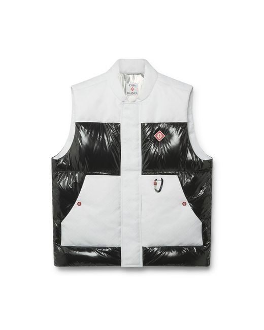 Casablanca Paris White Gilet De Ski En Duvet Ripstop for men