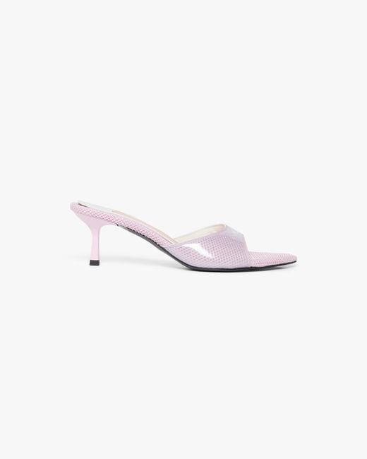 Casablanca Paris White Heeled Mule Sandals, Size By