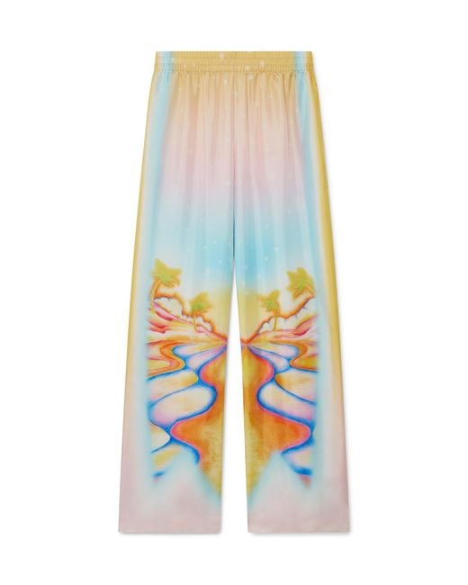 Casablanca Paris White Pantalon En Soie Psychedelic Nirvana