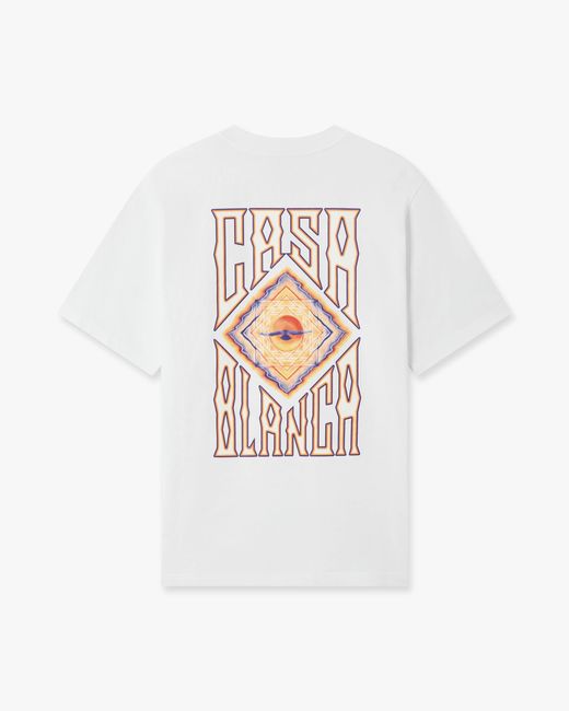 Casablanca Paris White Hermons Mirage Short Sleeve T-Shirt, By for men