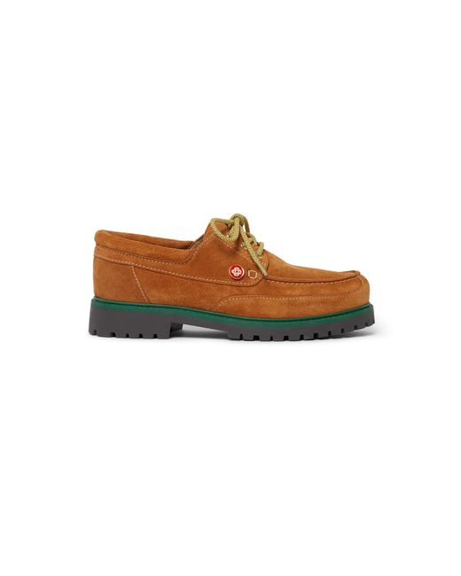 Casablanca Paris White Chaussures Bateau En Cuir for men