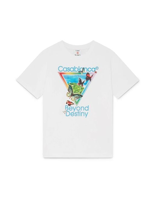 Casablanca Paris White T-Shirt À Manches Courtes Tennis Club Beyond Destiny for men