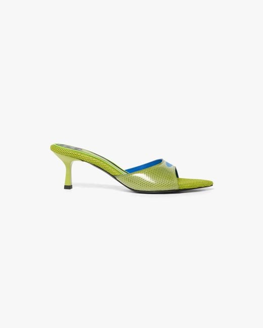 Casablanca Paris Green Heeled Mule Sandals, Size By