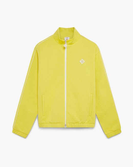 Casablanca Paris Yellow Lime Monogram Jacquard Track Jacket, By for men