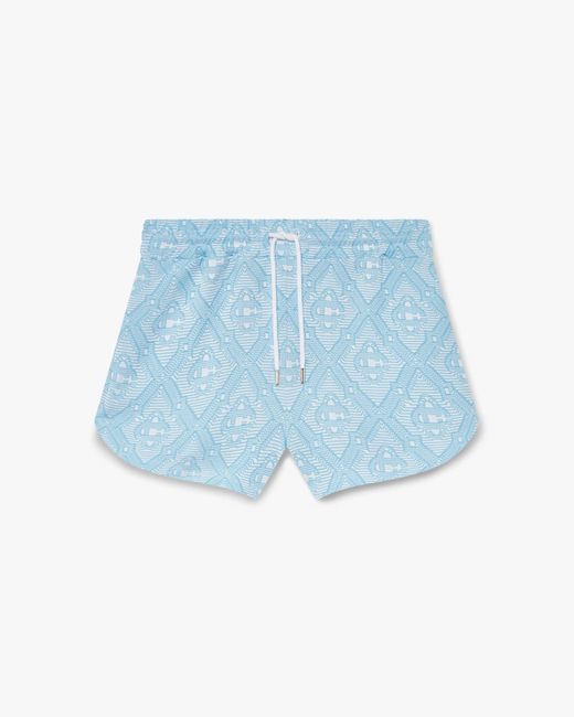 Casablanca Paris Blue Pale And Jacquard Shorts, By