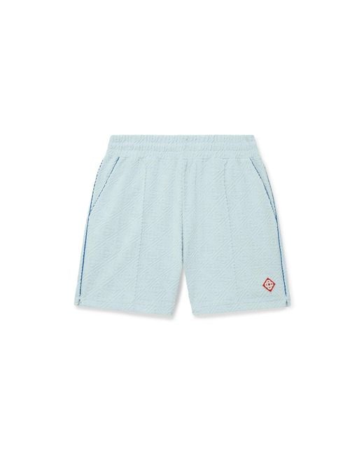Casablanca Paris Blue Short En Tissu Éponge À Monogramme for men