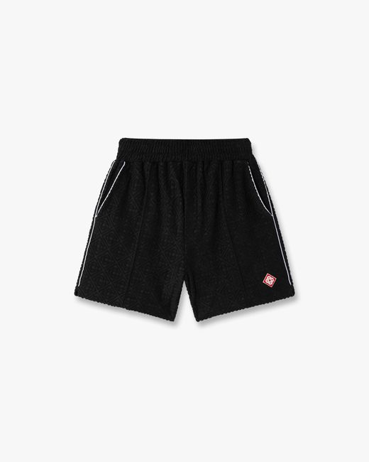 Casablanca Paris Black Towelling Shorts, By for men