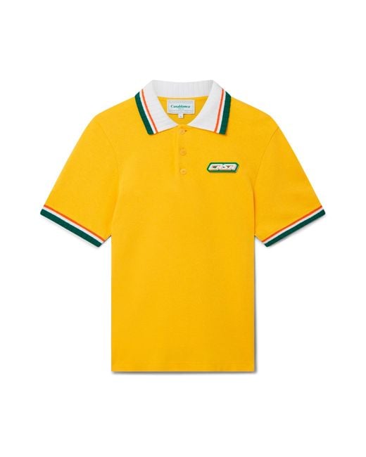 Casablanca Paris Yellow Polo En Piqué for men