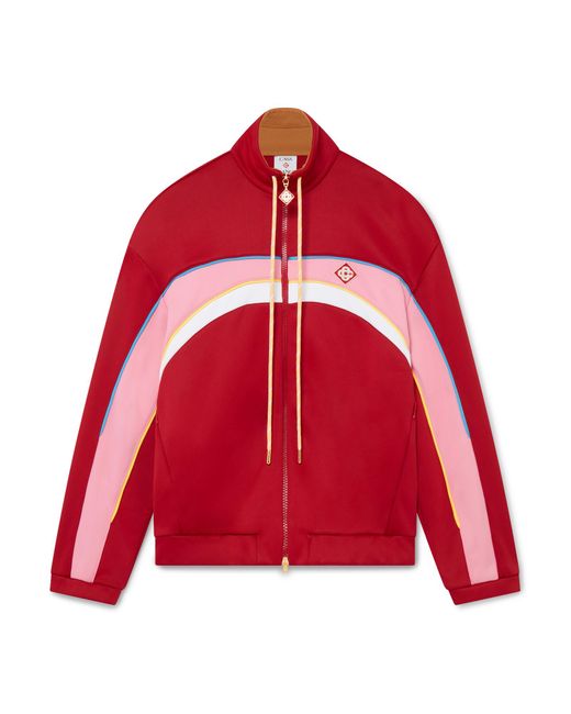 Casablanca Paris Red Veste De Survêtement Oversize En Tricot