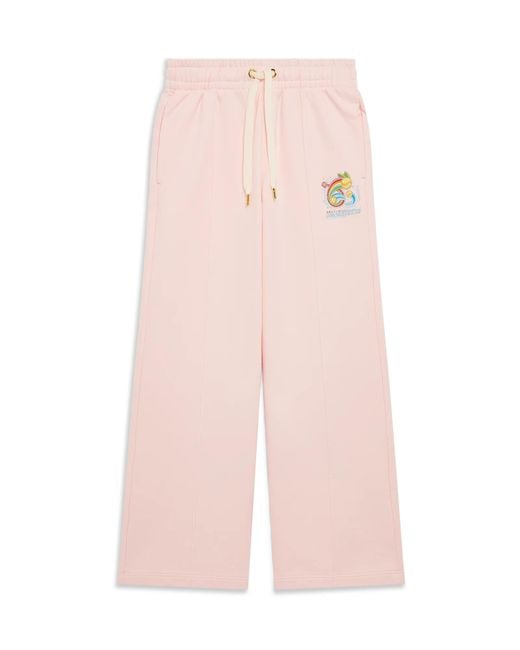 Casablanca Paris Pink Pantalon De Survêtement À Ourlet Ouvert Manga Tennis Ball