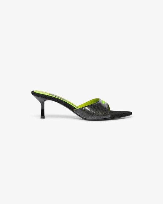 Casablanca Paris Black Heeled Mule Sandals, Size By