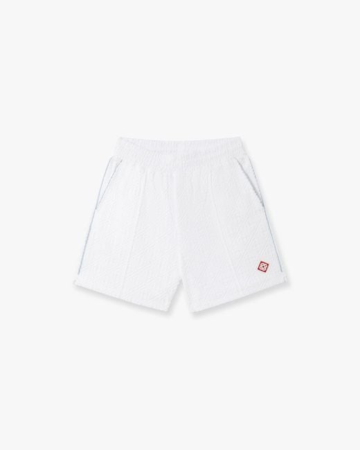 Casablanca Paris White Towelling Shorts, By for men