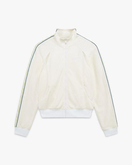 Casablanca Paris White Veste De Survêtement Blanche À Fermeture Éclair Laurel