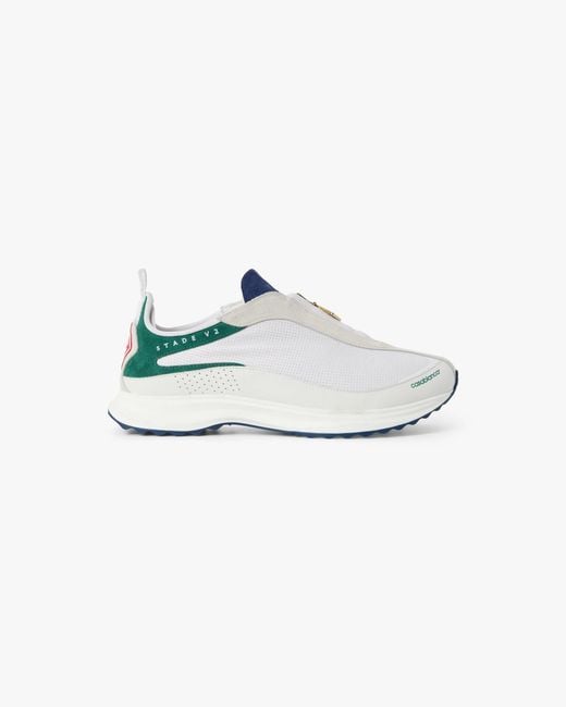 Casablanca Paris White Stade Zip Sneaker, Size By for men