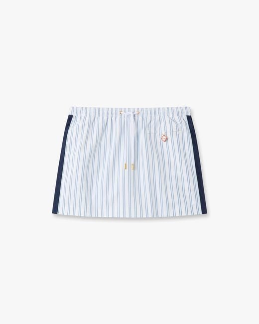 Casablanca Paris Blue Pinstripe Mini Skirt, By