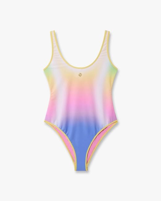 Casablanca Paris Pink Multicolour Gradient Printed Swimsuit, By
