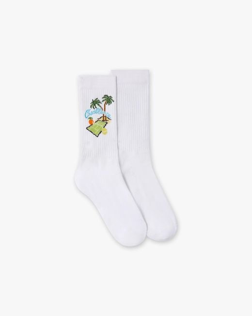 Casablanca Paris White Astral Plane Socks, By for men