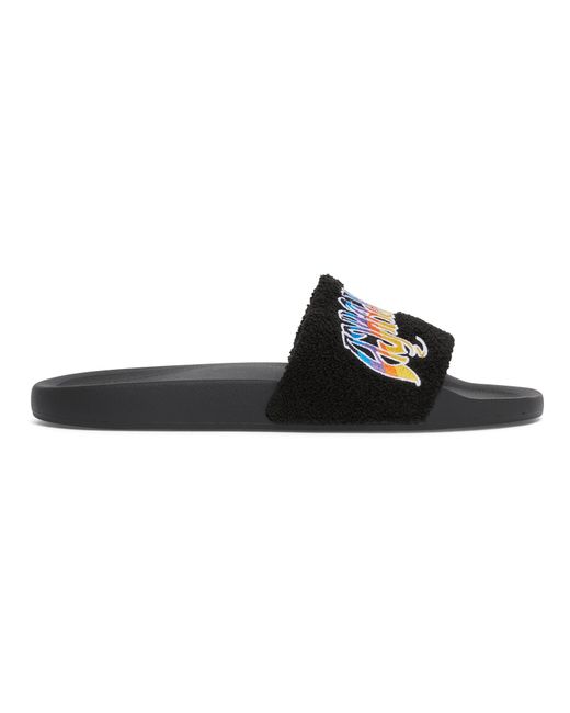 Casablanca Paris Black Gothic Terry Slider for men