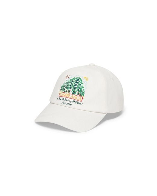 Casablanca Paris White Casquette Brodée Paris Store for men