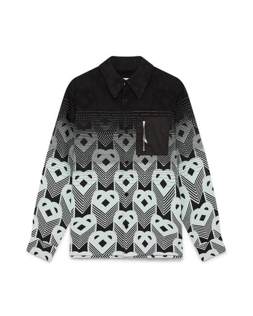 Casablanca Paris Black Veste-Chemise À Monogramme Dégradé for men