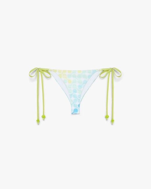 Casablanca Paris White Bas De Bikini À Cordons Et Perles Optic Drop