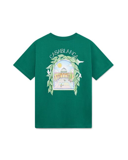 Casablanca Paris Green T-Shirt À Manches Courtes L'Arche De Tennis for men