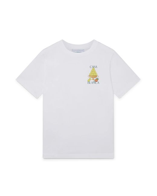 Casablanca Paris White Le Triomphe De Tennis Short Sleeve T-Shirt