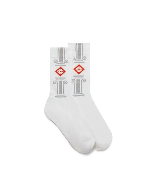 Casablanca Paris White Column Socks