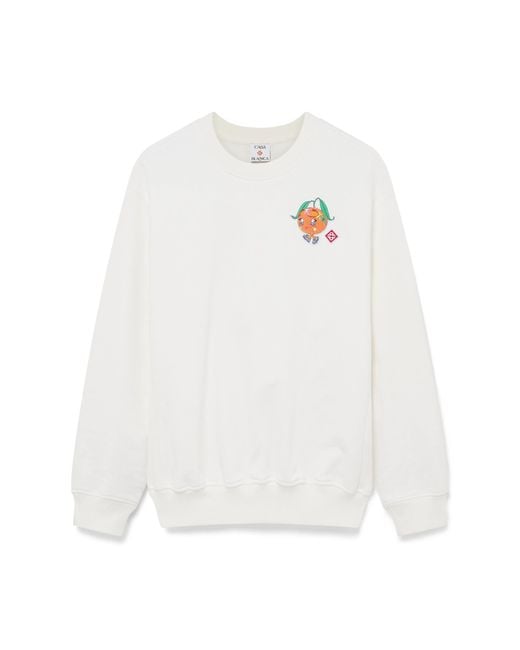 Casablanca Paris White Sweat-Shirt Mascotte