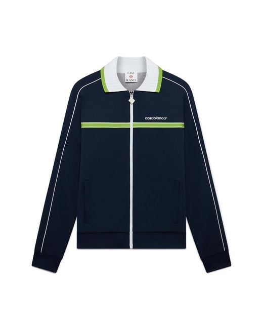 Casablanca Paris Blue Veste De Survêtement En Piqué for men