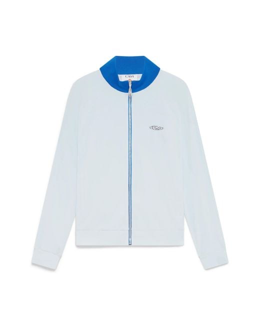 Casablanca Paris Blue Veste De Survêtement En Velours for men