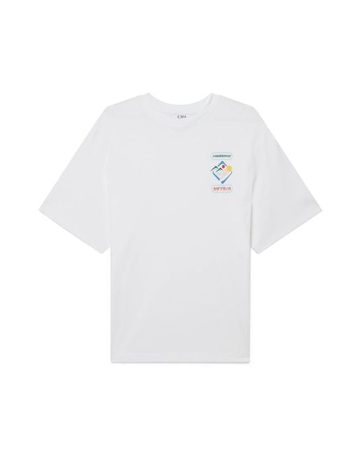 Casablanca Paris White T-Shirt À Manches Courtes Montagne Sportif for men