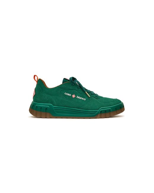 Casablanca Paris Green Sneakers Pour Homme En Daim Vert Court for men