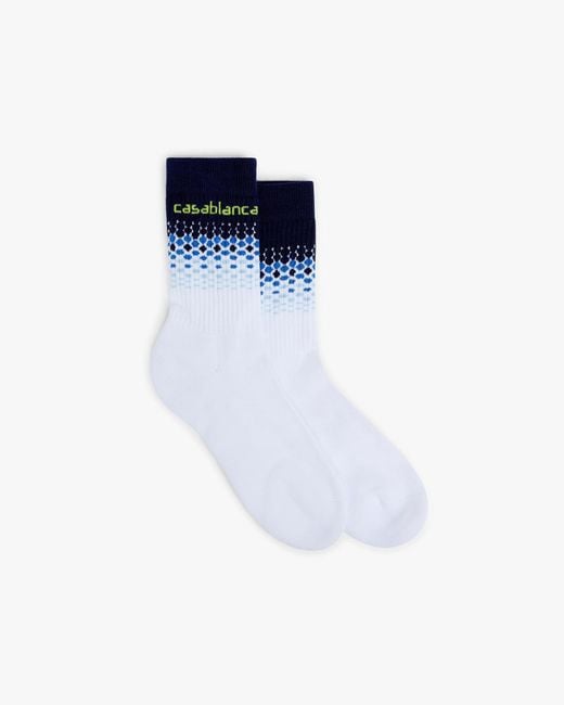Casablanca Paris White Halftone Gradient Socks, By for men