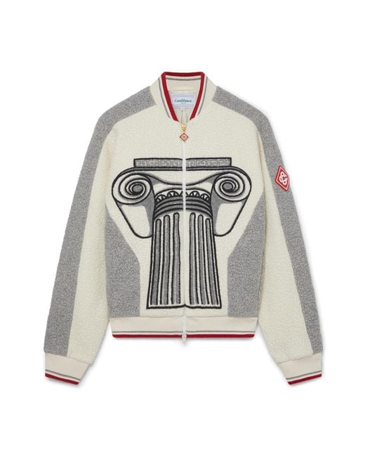 Casablanca Paris White Veste En Cachemire À Col Montant for men