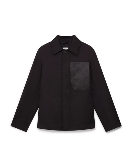Casablanca Paris Black Veste De Travail En Laine for men