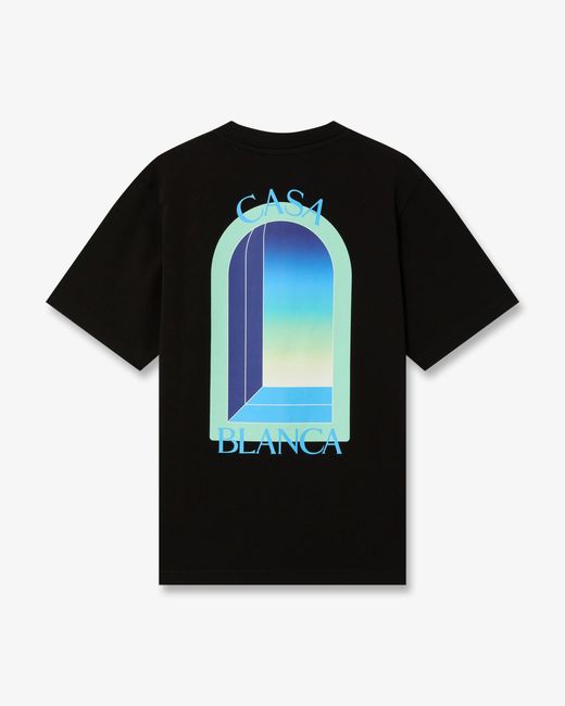 Casablanca Paris Black Mint L'Arche Short Sleeve T-Shirt, By for men