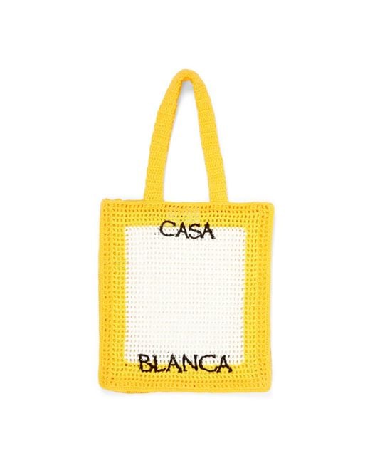 Casablanca Paris Yellow Sac En Crochet for men