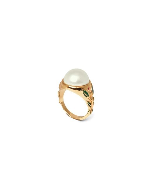 Casablanca Paris White Pearl Signet Ring, By for men