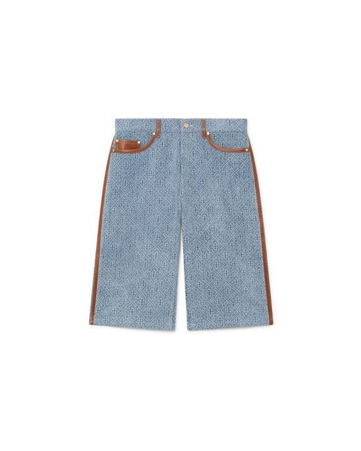 Casablanca Paris Blue Short En Jean À Monogramme for men