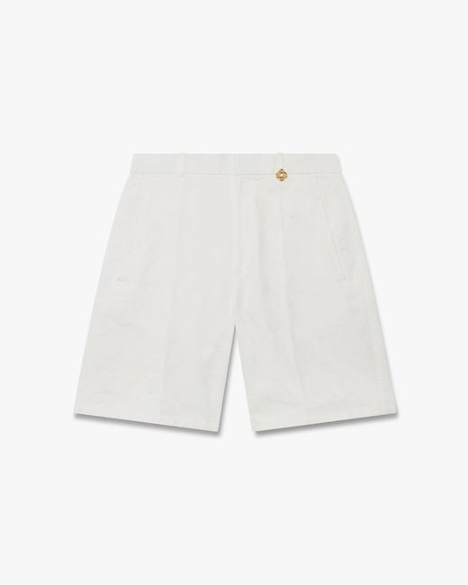 Casablanca Paris White Monogram Shorts, By for men