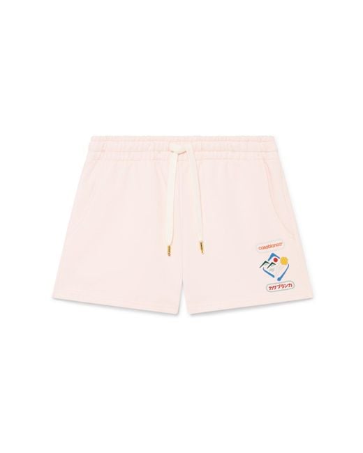 Casablanca Paris Pink Short De Survêtement Casablanca Montagne Sportif