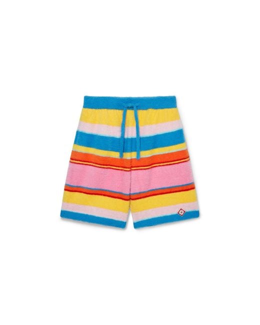 Casablanca Paris White Short Oversize Duveteux À Rayures for men