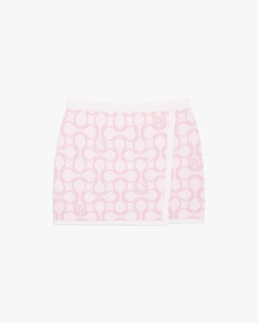 Casablanca Paris Pink Mini-Jupe Portefeuille Optic Drop