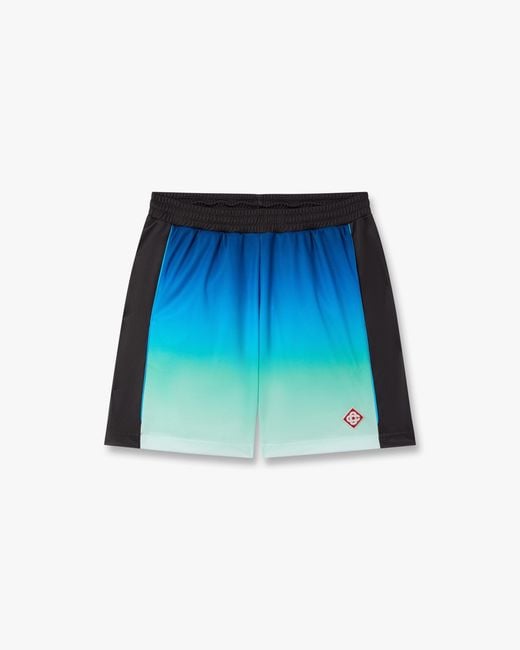 Casablanca Paris Blue Gradient Football Shorts, By for men